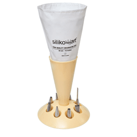 Holder for piping bag and tips